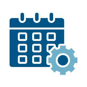 calendar icon with cog