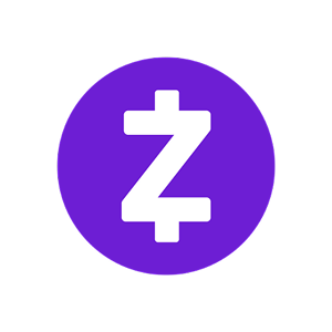 purple circle with zelle icon in the middle